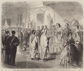 Muley Abbas, Ambassador from the Emperor of Morocco, presenting his Credentials to the Queen of Spain